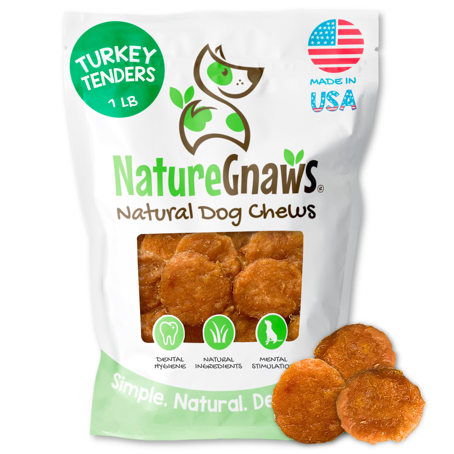 USA Crunchy Tenders 1lb Natural Dental & Training Chews
