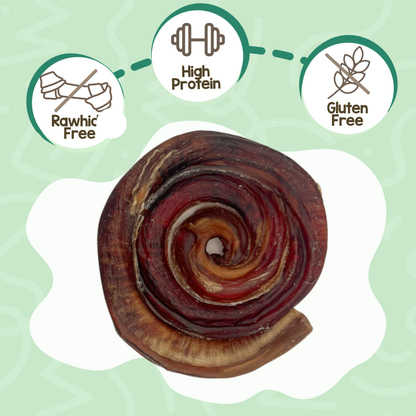 Beef Bully Coil Natural Long-lasting Dental Chew