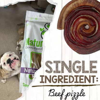 Beef Bully Coil Natural Long-lasting Dental Chew