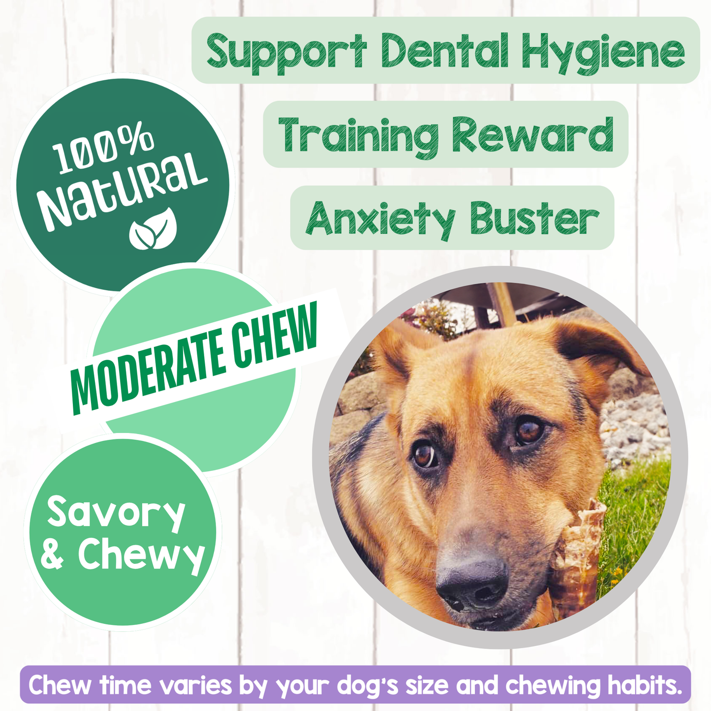Natural Beef Trachea Balls Long-Lasting Dental Chew