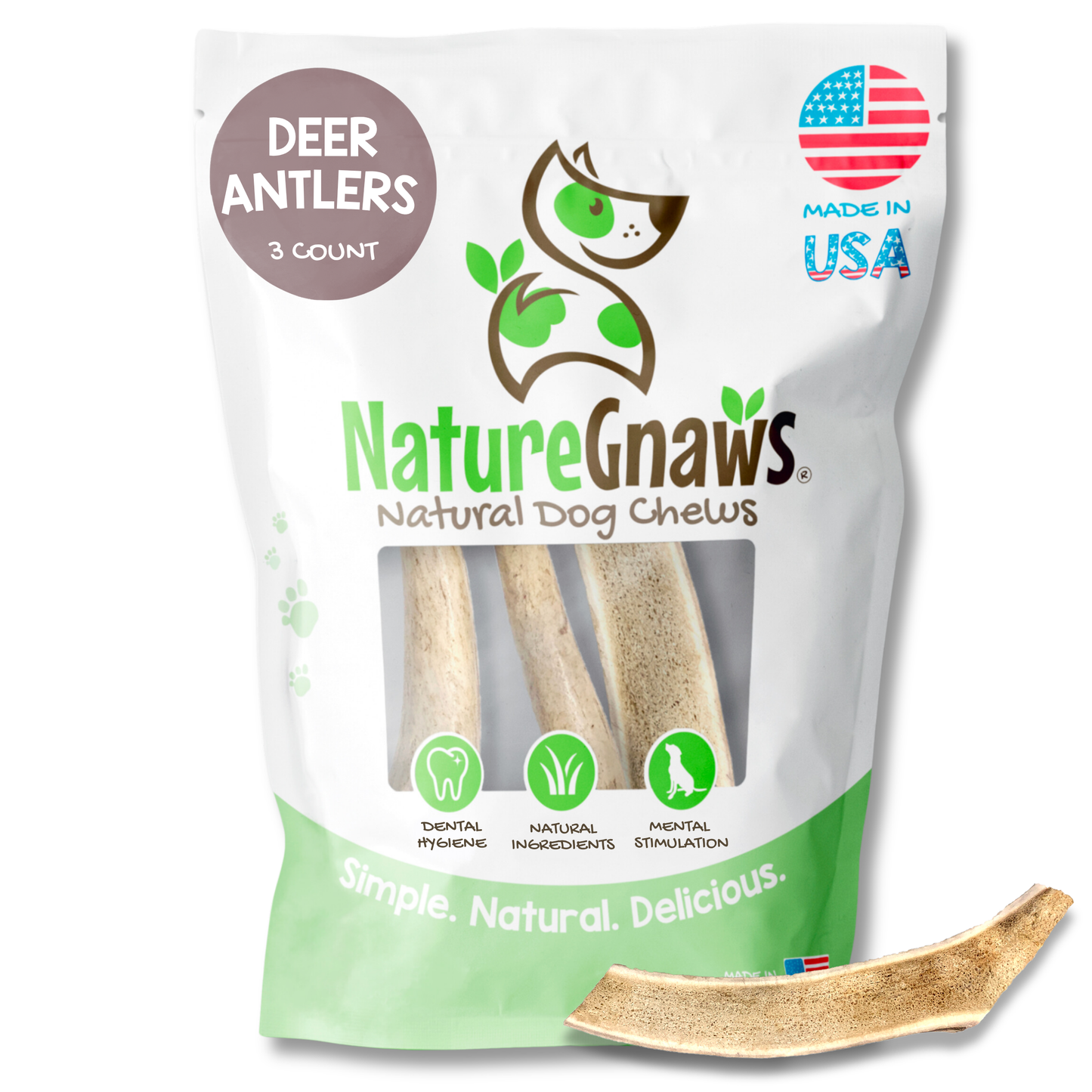 USA Antlers 4-7" – Long-Lasting Dental Dog Chews