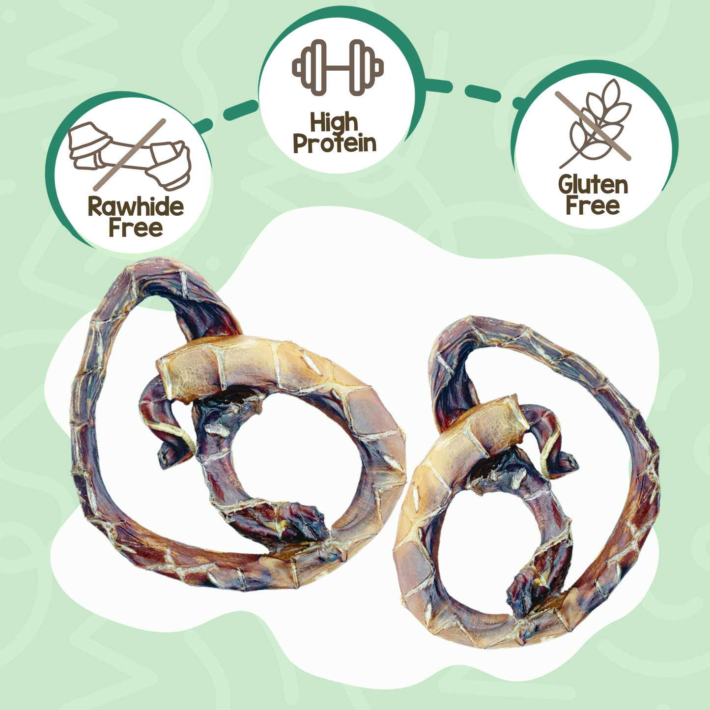 Pork Pretzels Natural Long-Lasting Dog Chews