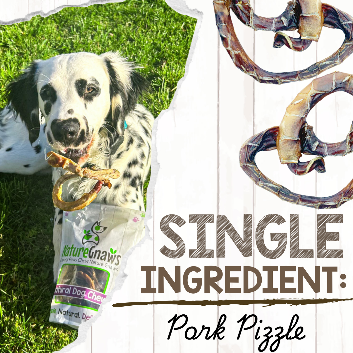 Pork Pretzels Natural Long-Lasting Dog Chews