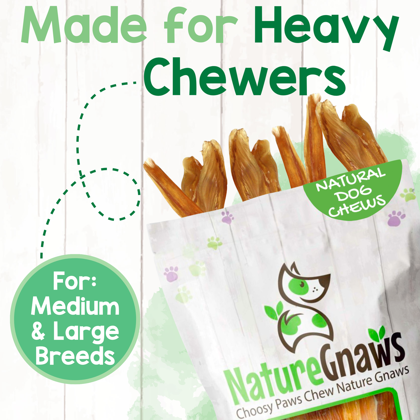 Beef Tendon 7–11" Durable Dental Chews