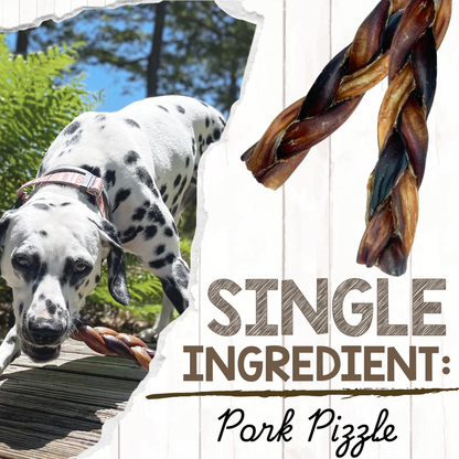 Pork Braided Bully Sticks 5–6" Long-Lasting Dog Chews