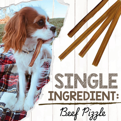 Extra Thin Bully Sticks 6" Long-Lasting Dental Dog Chews