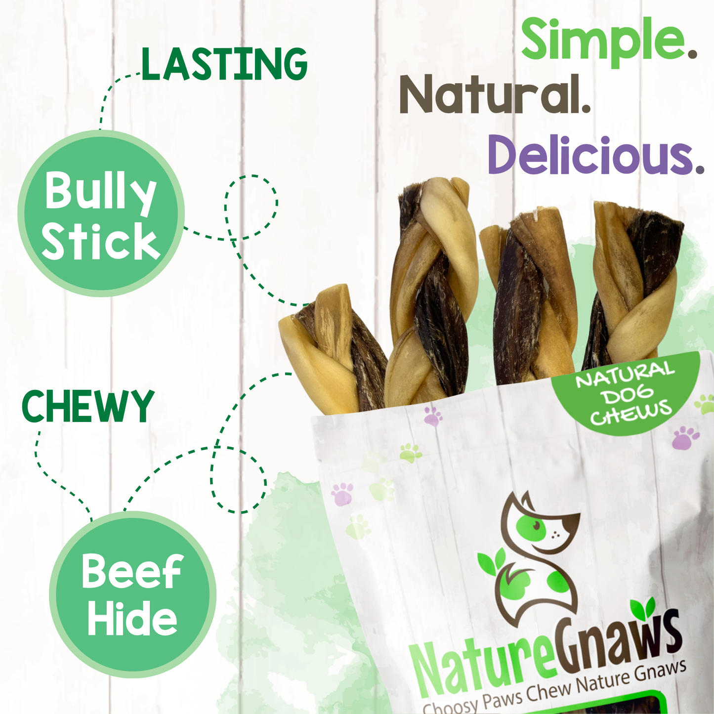 Braided Gnaws Long-Lasting Dental Dog Chews
