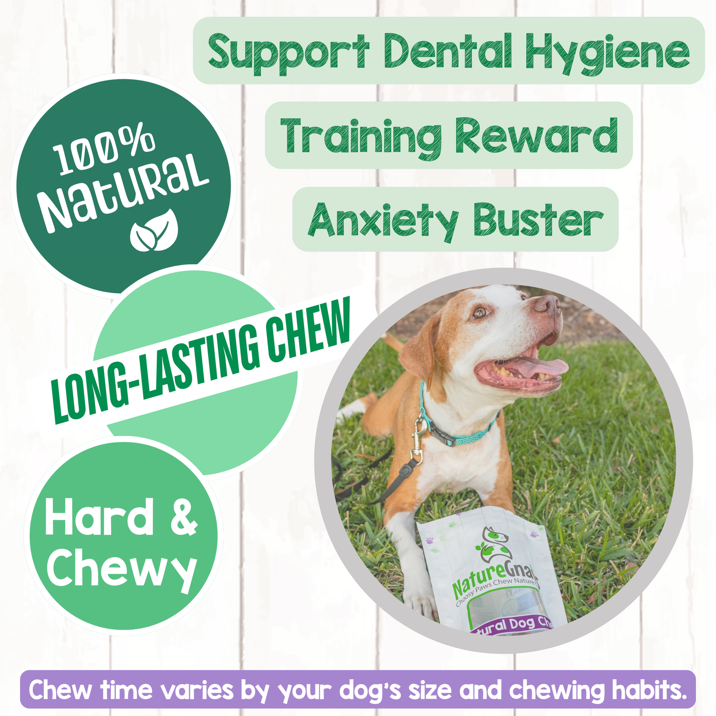 Collagen Sticks for Dogs 6" Long-Lasting Dental Dog Chews