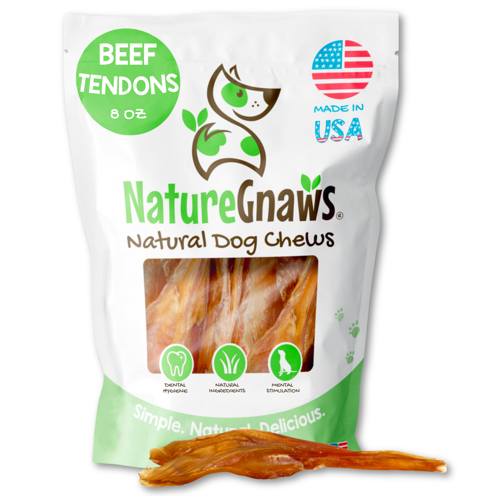 USA Made Beef Tendons, long-lasting and with natural ingredients