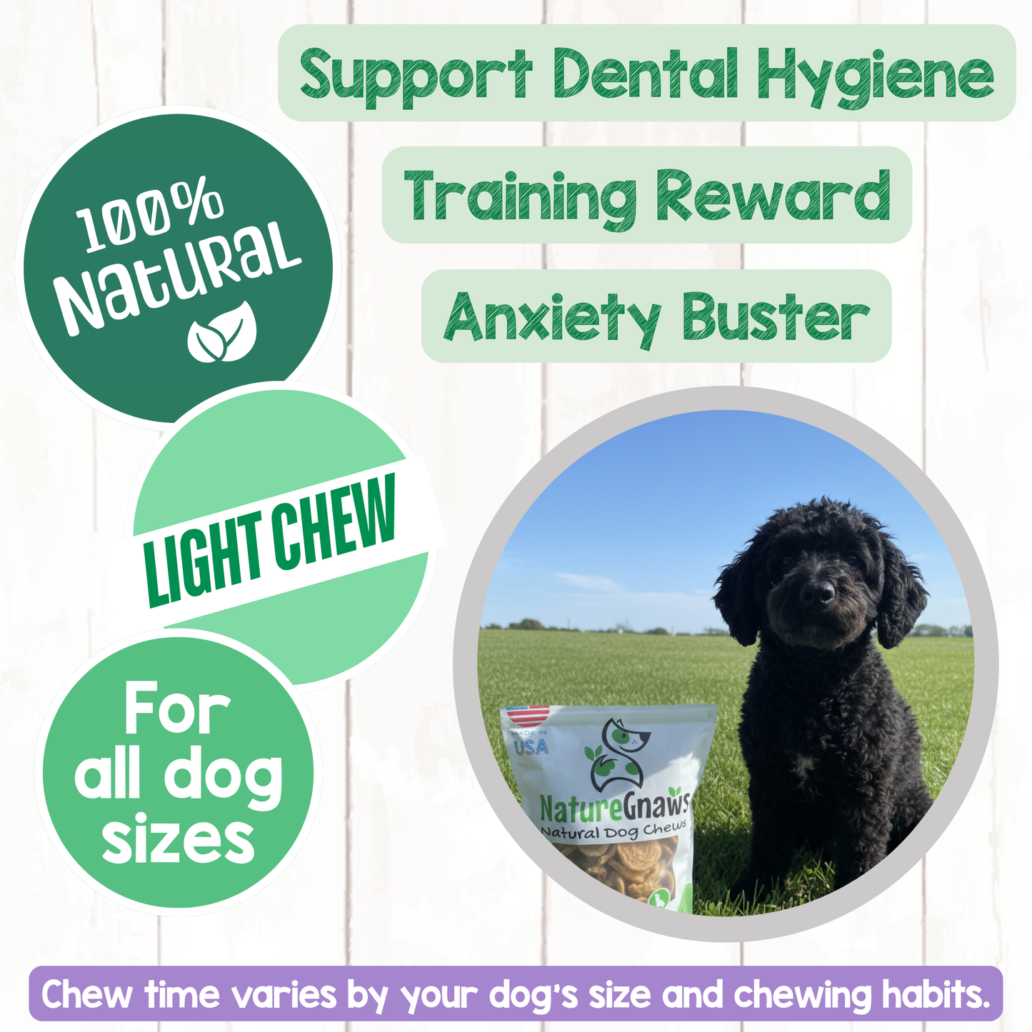 USA Crunchy Tenders 1lb Natural Dental & Training Chews