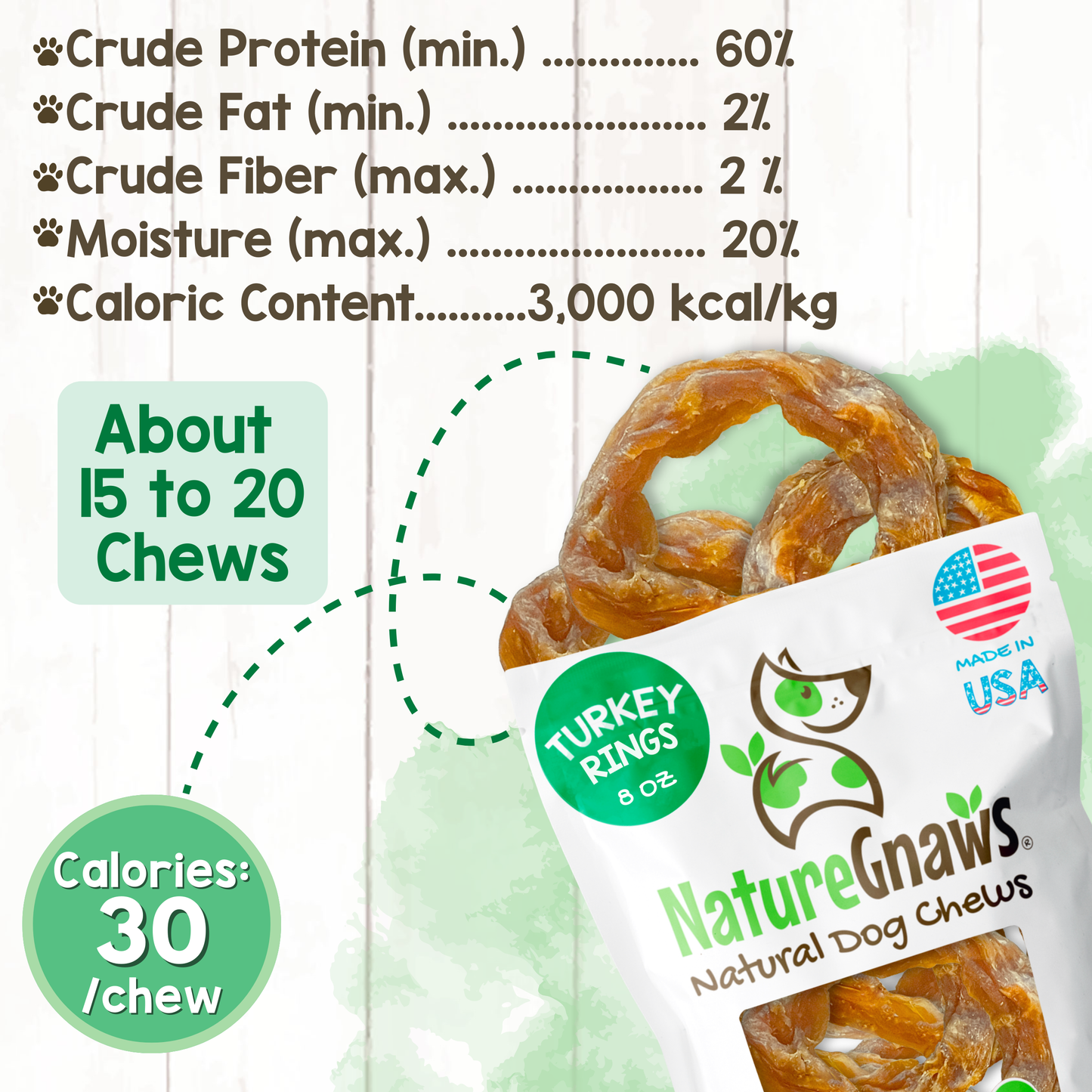 USA Turkey Rings Grain-Free Reward Snack