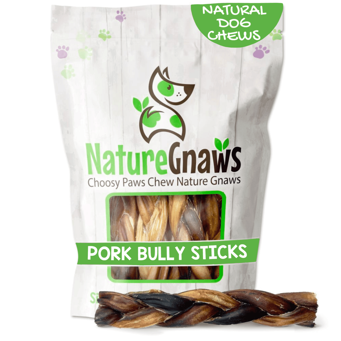 Pork Braided Bully Sticks 5-6