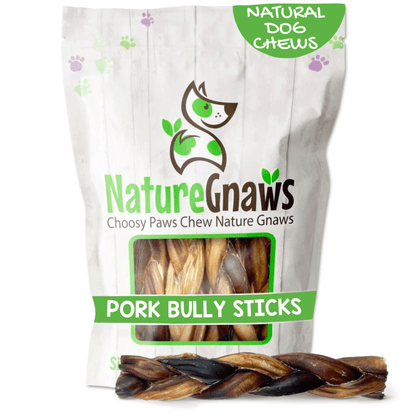 Pork Braided Bully Sticks 5-6