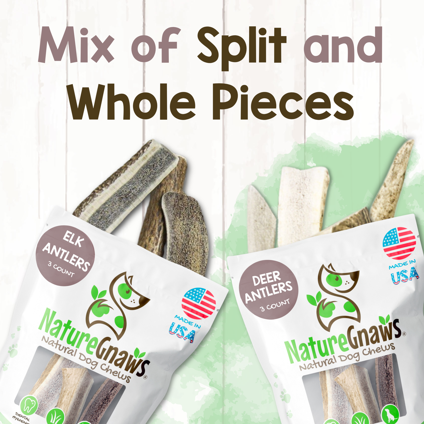 USA Antlers 4-7" – Long-Lasting Dental Dog Chews