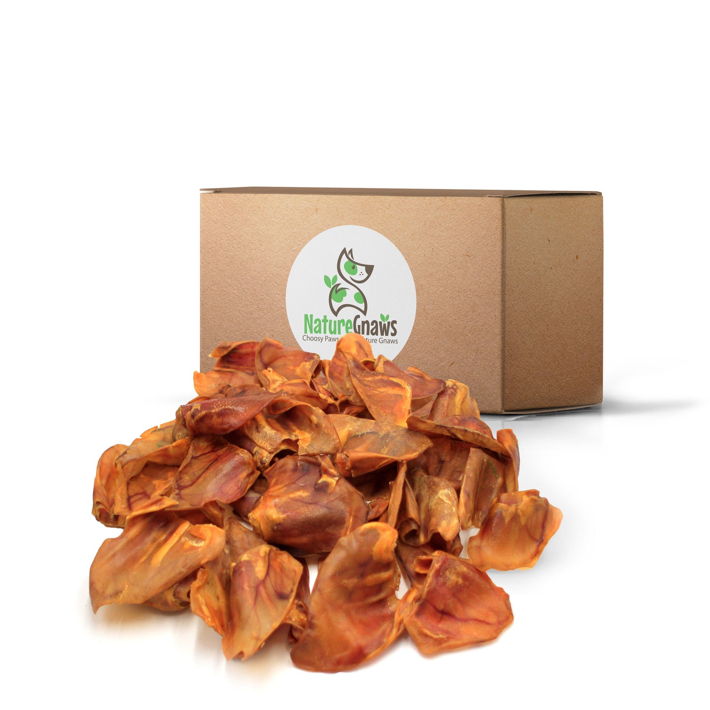 pig ears 100 count with box behind pile 